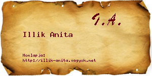 Illik Anita névjegykártya